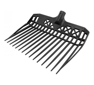 GEWA Dunggabel ECO, 38x33cm, schwarz, Mistgabel, Mistforke, Bollengabel, Gabel