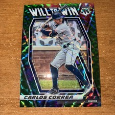 2021 Mosaic Carlos Correa Will to Win Green Mosaic Prizm #WTW10 Houston Astros