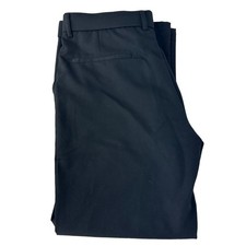 Plaid Plain Mens Slim Fit Business Career Black Dress Pants Slacks 34W x 28L