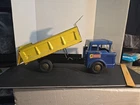 VINTAGE Pressed Steel Marx Toys Powerhouse Dump Truck BLUE YELLOW