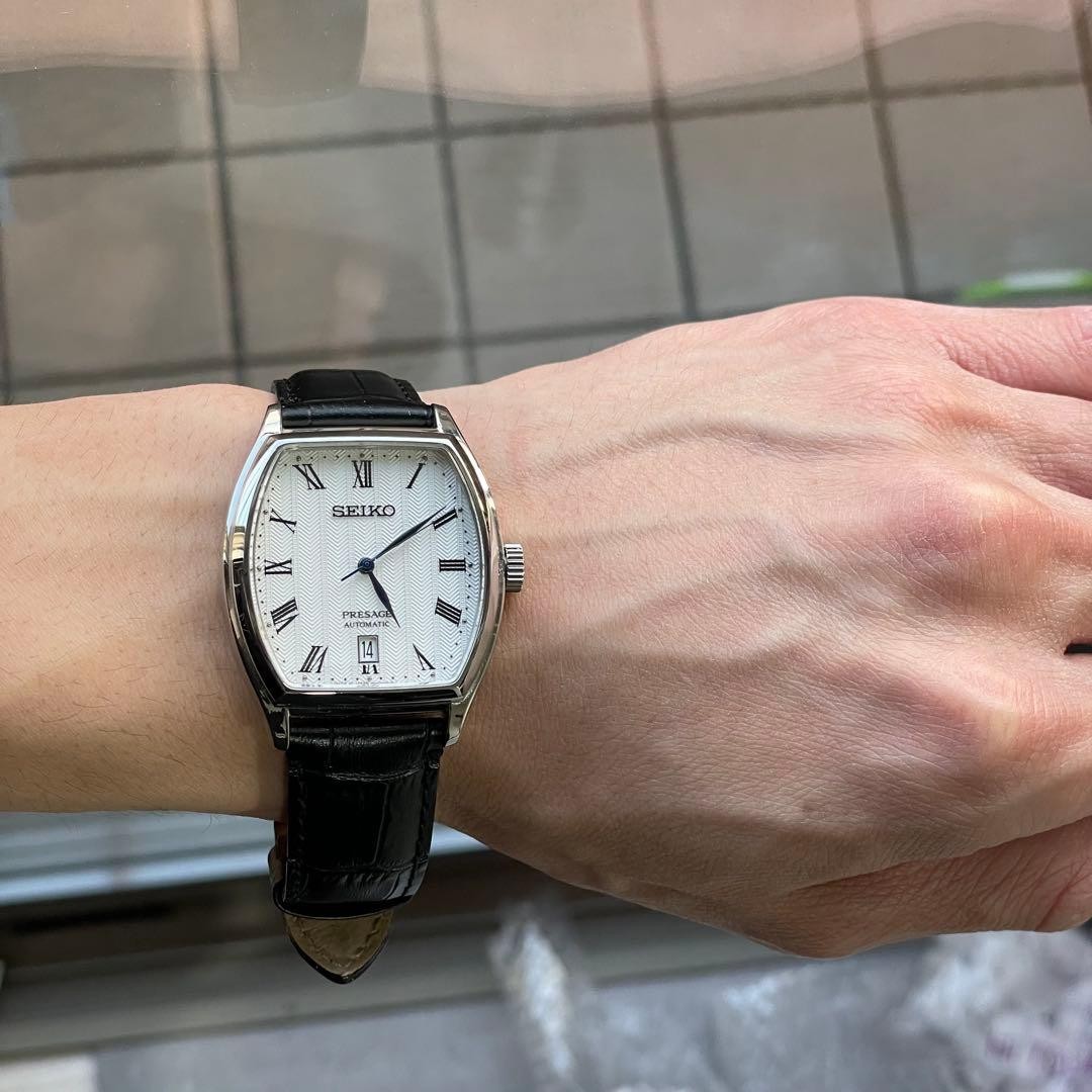 SEIKO Presage 4R35-02V0 Mechanical Automatic Watch Black Leather