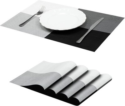 Rectangular Heat Resistant Non-Slip Weave Placemat for Dining Table Set of 4