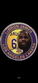 LeBron James Los Angeles Lakers Highland Mint Silver Plated Coin LE /800