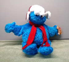 2005 Gund 17" Sesame Street Cookie Monster- Hat, Scarf, Gingerbread- Plush