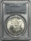 1880 P Morgan Silver Dollar $1 PCGS MS63 Business Strike FROSTY