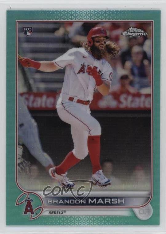 2022 Topps Chrome Aqua Refractor 187/199 Brandon Marsh #133 6o3