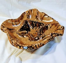 MCM Large Ceramic Drip Glaze Art Ashtr