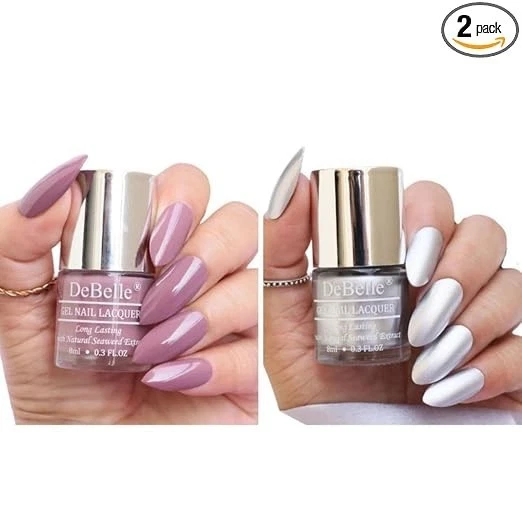 DeBelle Fleur De Pearl Gift set of 2 MauveMajestique SilverChrome 16 ml (8 ml ea