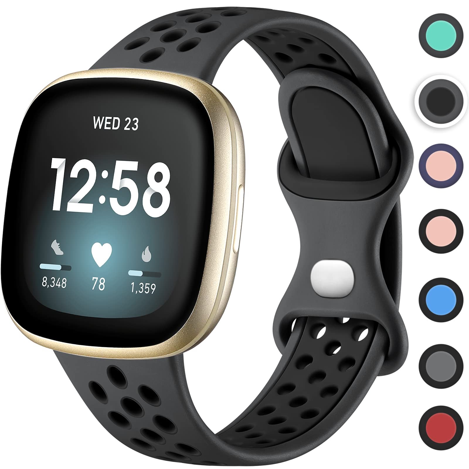 Bracelet anti-irritation pour montre Fitbit Versa 3 et Sense