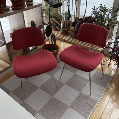 Herman Miller Eames Molded Plywood Dining Chair (DCM) - Upholstered, Set of 2