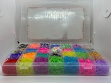 Rainbow Loom Large Lot Rubber Bands, Charms, Looms, Clips,  Tools, 2 large box