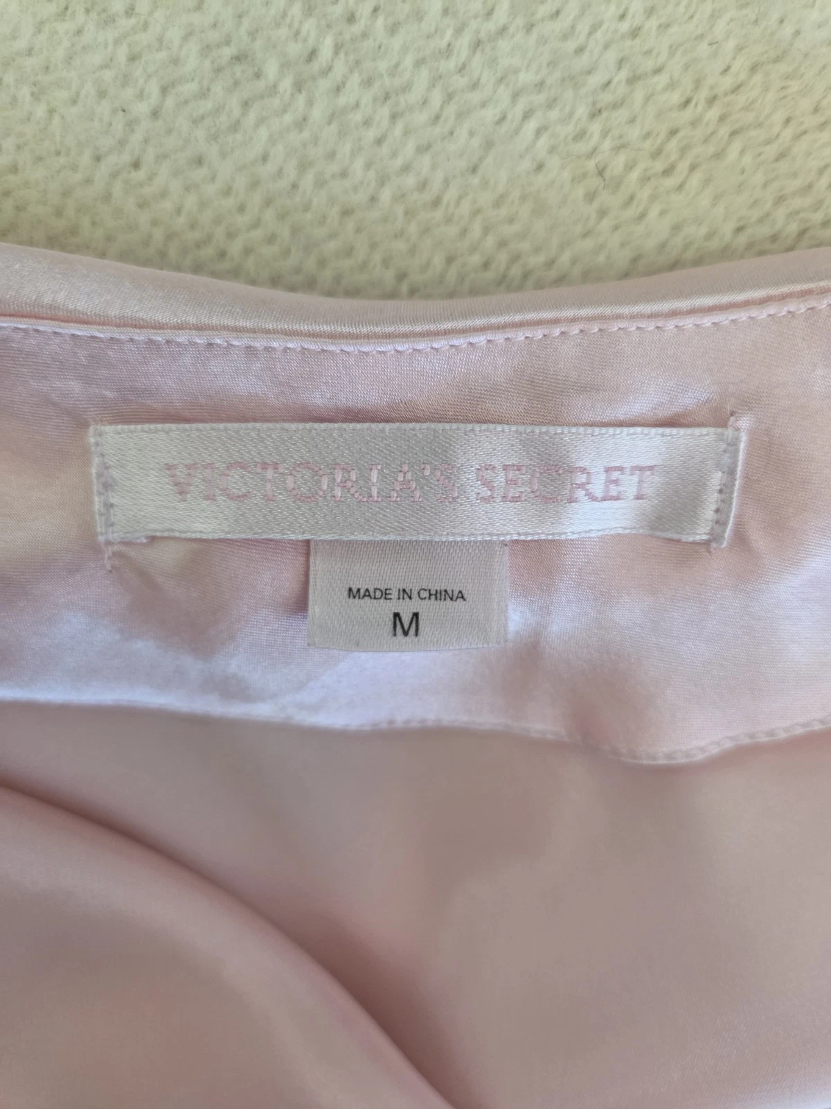 UNDERCOVER Abito Slip Vintage Victoria Secret Rosa Chiaro Adj. Cinghie schiena bassa taglia S