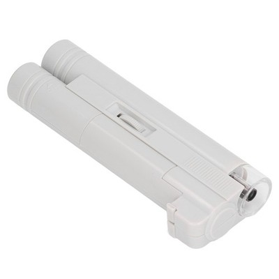 LED Lighted Pocket Microscope 150X Double Tube Portable Handheld Microscopes Wit