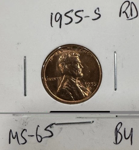 1955 D Denver Lincoln Wheat Cent Brilliant Uncirculated RD