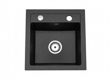 Granitspüle 44x46 cm Einbau Spülbecken inkl. Siphon