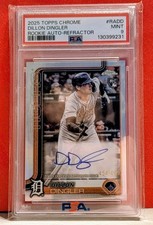 Dillion Dingler RC AUTO 2025 Topps Chrome Rookie Autographs Refractor/499 PSA 9 