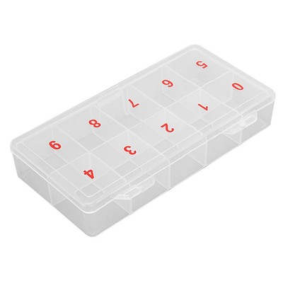 Neu Aufbewahrungsbox Box Halter 10 Fächer für Nail Art Tipps Organizer Behälter