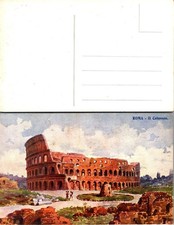 Roma Il Colosseo Vintage Postcard Unposted Color Lithograph Italy Colosseum