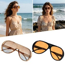 Luxury Vintage Aviation Decorative Glasses Women's Sunglasses Oversized