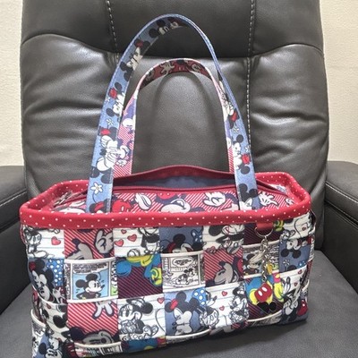 Harveys Disney Mickey & Minnie Patchwork Comic Tote Bag Shoulder Strap Medium