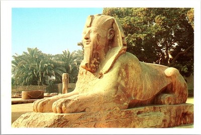 Vintage Memphis Egypt Sphinx Statue Postcard E.L. Alx Unposted