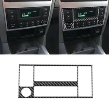 Real Carbon Fiber Console AC Climate Control Panel Cover For Dodge Durango 04-07