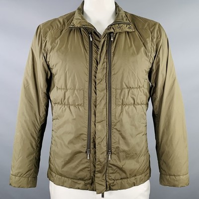 DIRK BIKKEMBERGS Size L Green Olive Polyester Blend Jacket