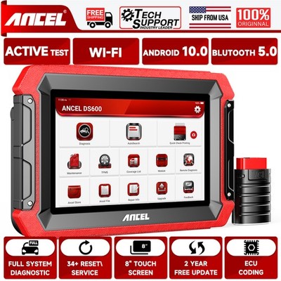 ANCEL DS600 Car Bi-directional OBD2 Scanner Diagnostic Tool ECU Coding TPMS
