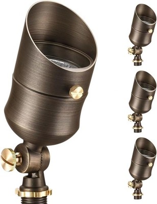 MR11 Solid Brass 12V Outdoor Landscape Spotlights, Heavy Duty Low Voltage Lan...