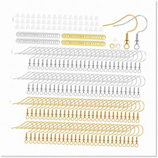 600-Piece Hypoallergenic Earring Hooks Jump Rings Kit