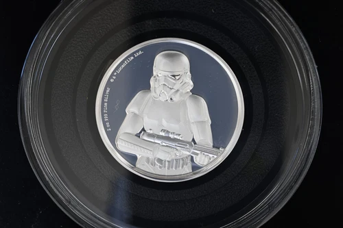 2018 $5 Niue Proof Star Wars Stormtrooper High Relief 2 oz .999 Silver Coin OGP