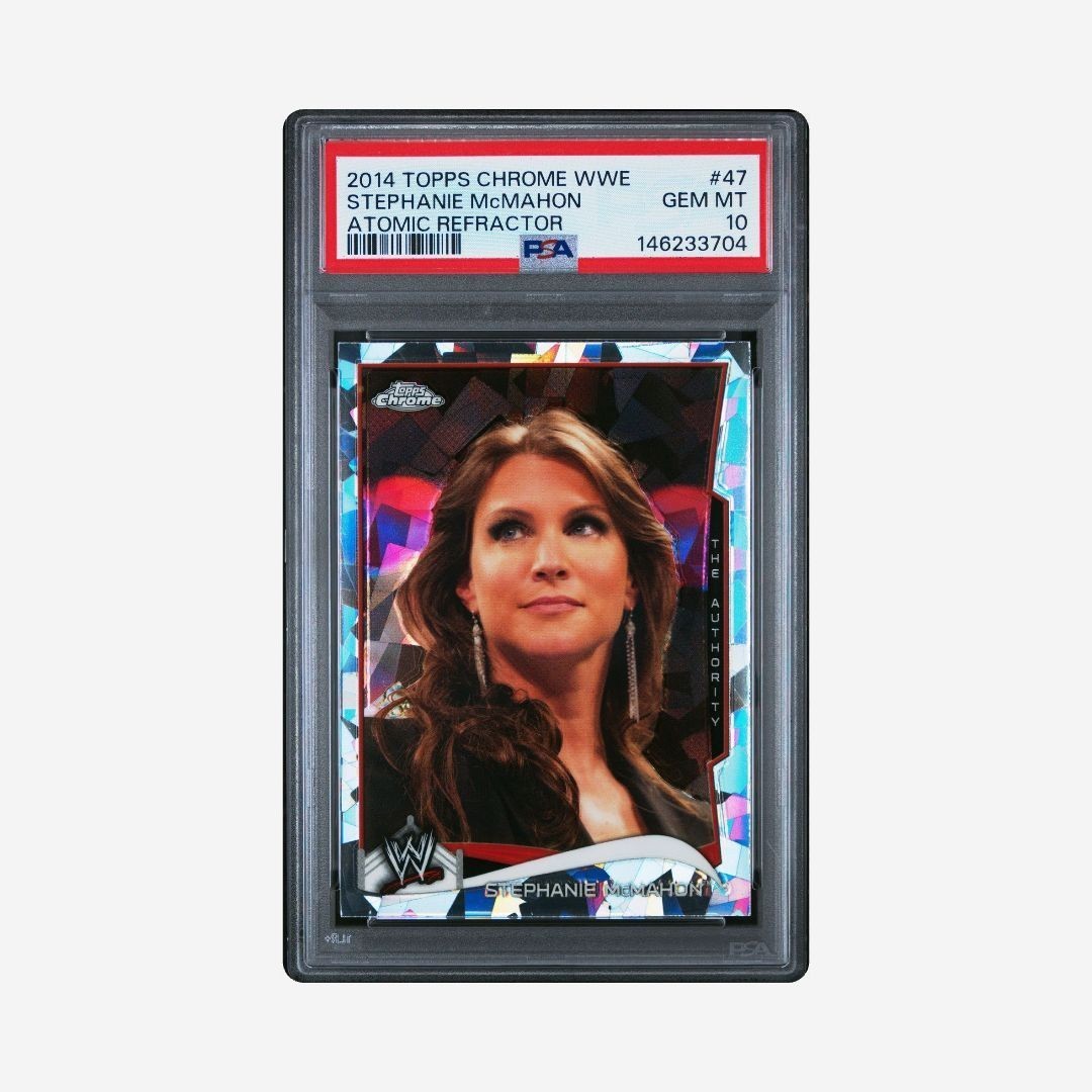 2014 Topps Chrome WWE - Stephanie McMahon #47 Atomic Refractor PSA 10-- POP 2-👀