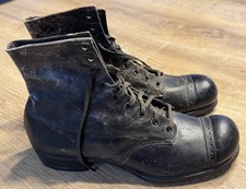 Antique Black Leather Lace Up Hamilton Brown Boots/ Shoes, Small Size