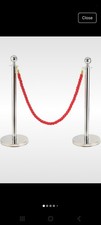 Polished Stainless Steel Queue Rope Barriers Posts with 1.5m Rope