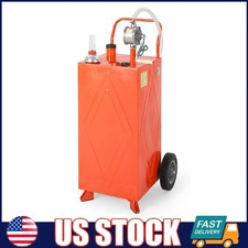 30 Gallon Gas Caddy Storage Tank Rolling Portable Gas Fuel Diesel Transfer Tank