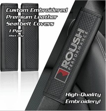 Roush Performance V2 - 2pc Made-to-order Premium Leather Seat Belt Pad Cover