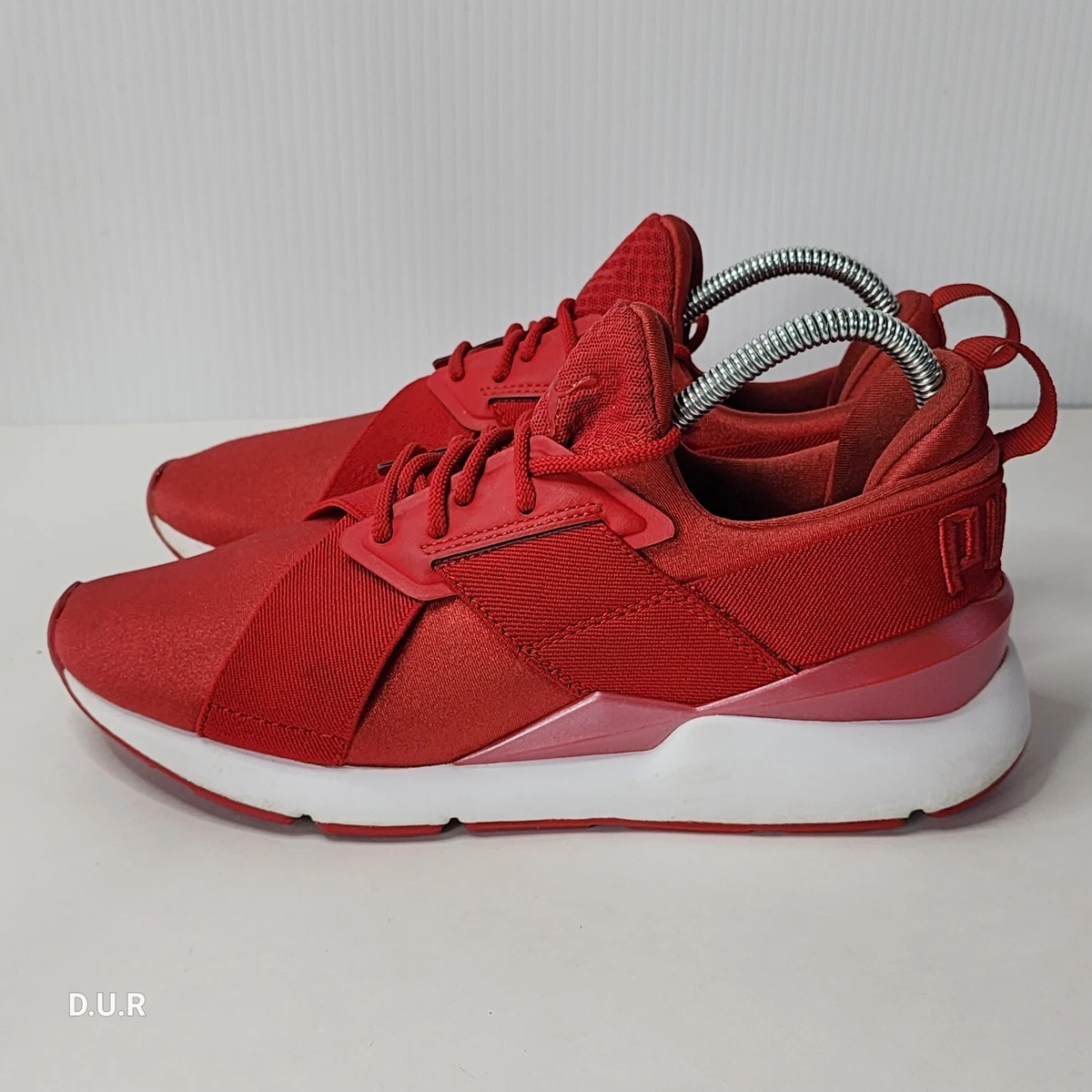 Puma Muse Satin Shoes Women s 36806701 Red Casual Sneakers Size