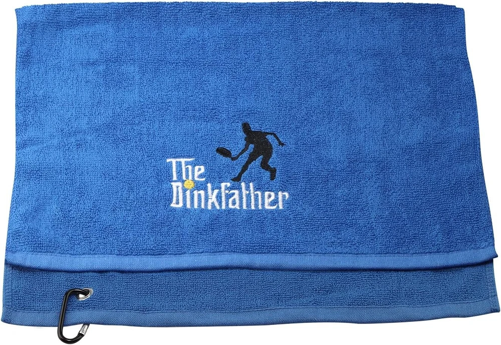 Pickleball Towel The Dinkfather Embroidered Sports Teem Hand Large