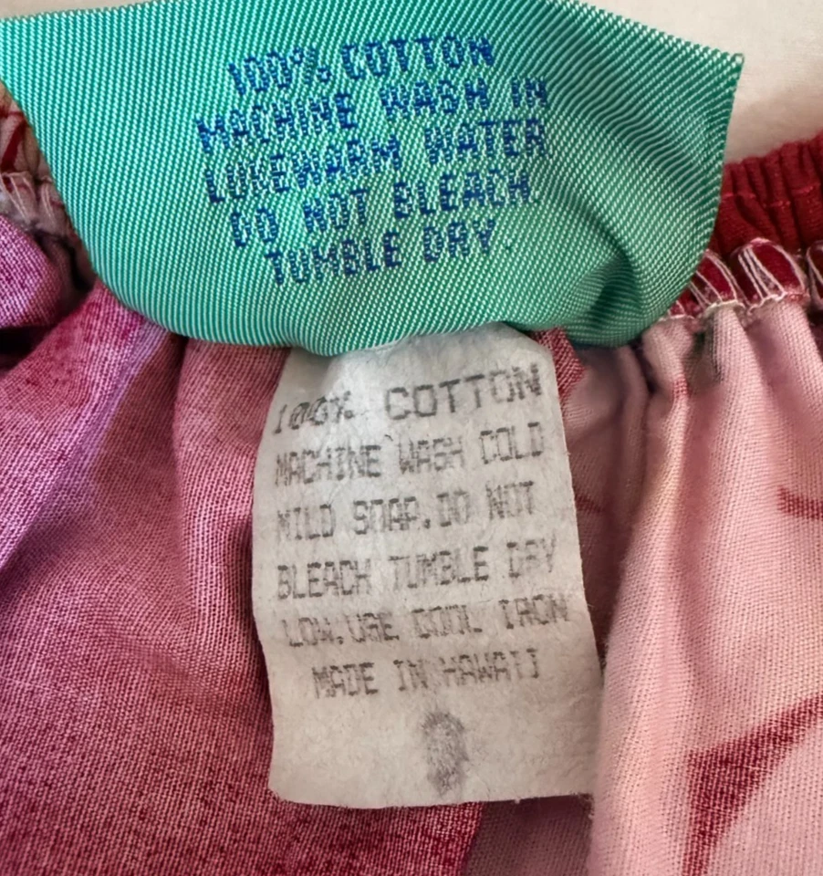 De Colección Jade Fashions Hawaii 100% Algodón Rojo Floral Hibisco Solero Niñas 8 (?) Foto 4 de 4