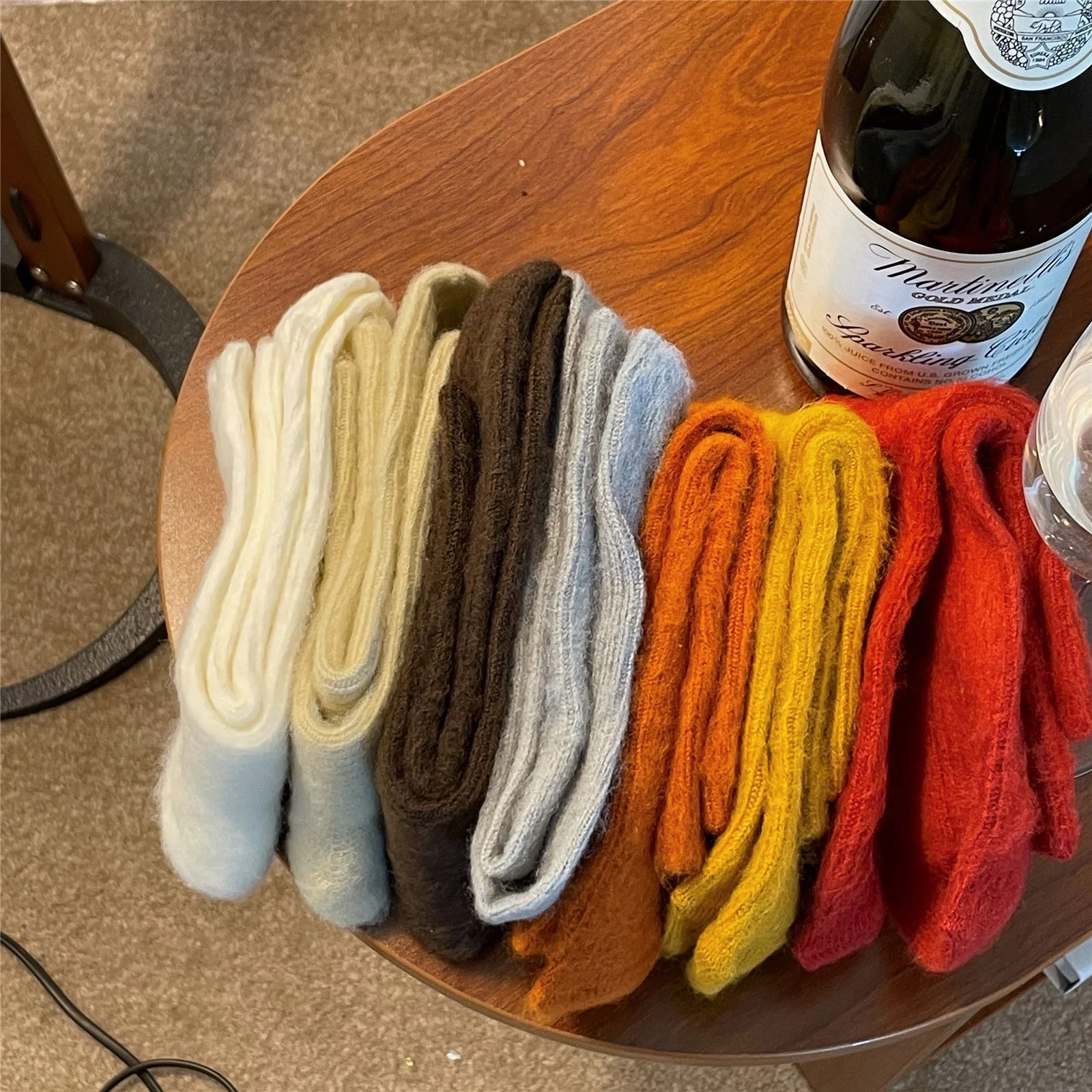 5Pairs Wool Thick Women Boot Soft Warm Crew Socks Fanshion Color Girl Winter 5-9
