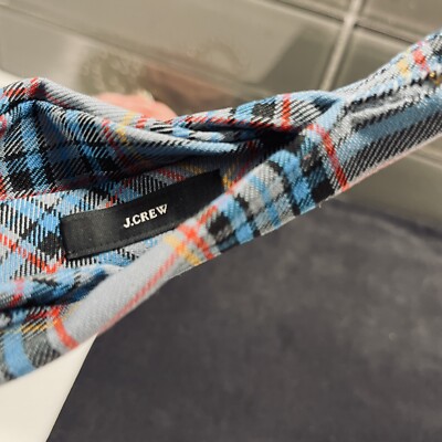 J.CREW Knot headband in blue plaid | eBay display picture 3