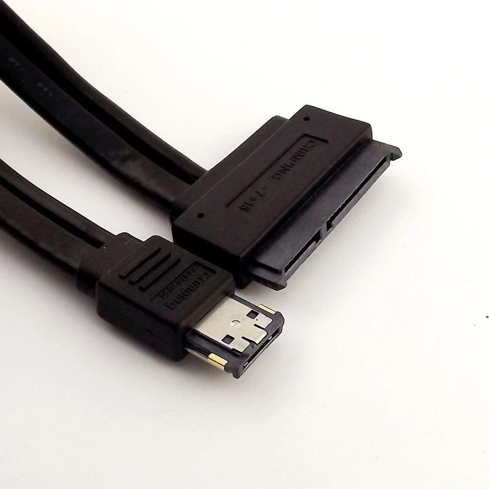 1pc Dual Power eSATA USB 12V 5V Combo to 22 Pin SATA USB Hard Disk Adapter Cable - Image 3 of 4