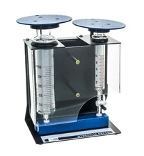 Eisco Labs Hydraulic Press with Borosilicate Glass Cylinders.