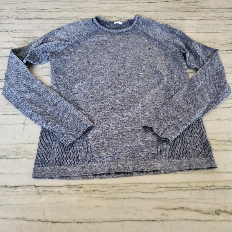 Athleta Girl Heather Blue Long Sleeve Shirt Size (12?)