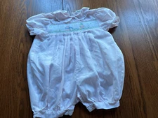 vtg petit ami smocked balloon romper baby girls 6 months 