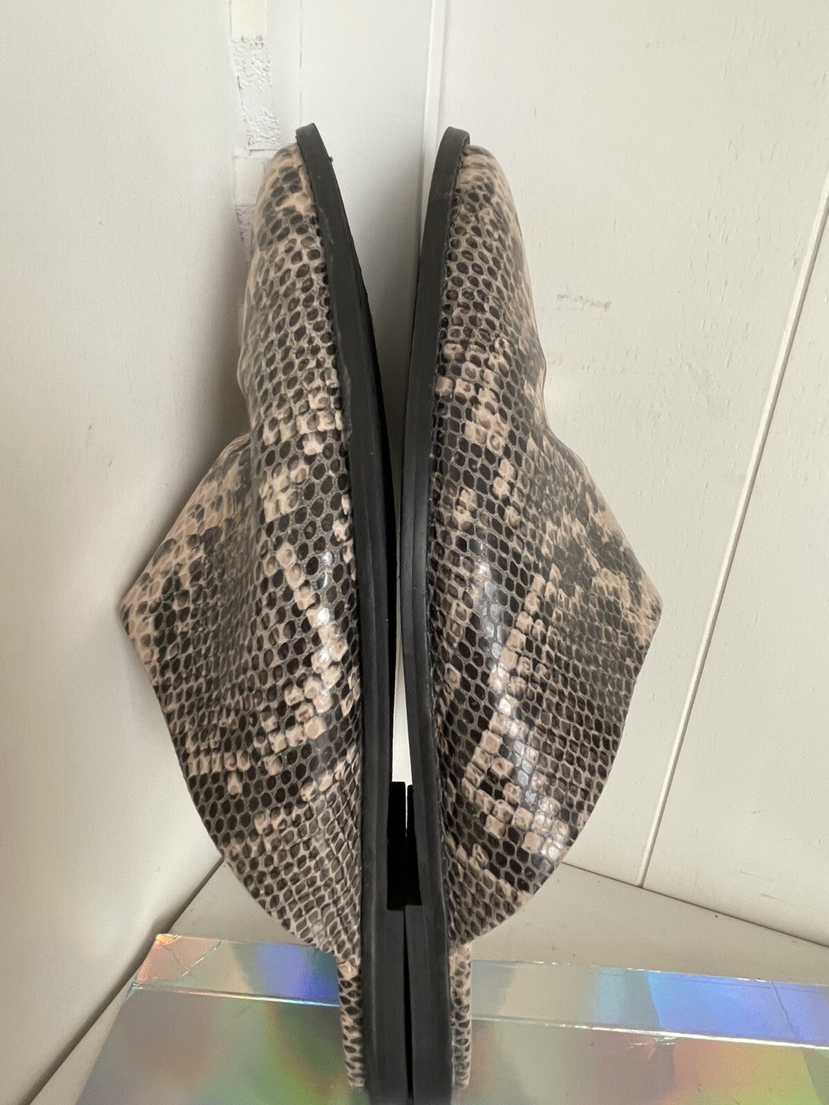 Seychelles Impersonate Leather Python Mules Sz 8 - image 7