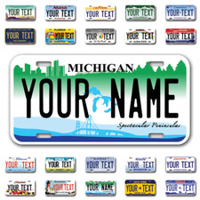 Custom state License Plates with personalized text Car 12x6- Moto 7x4 - Bike 6x3