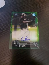 2016 Bowman Chrome Prospect Autographs Green Refractors #BCAPFR Franklin Reyes 