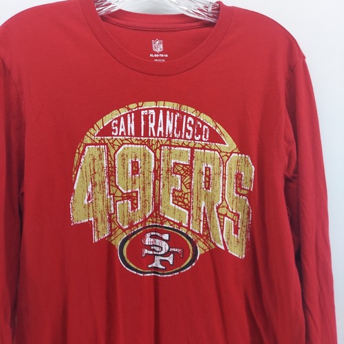 NFL Red sports long sleeve shirt size XL (16-18) 100% cotton boys youth - Picture 3 of 8