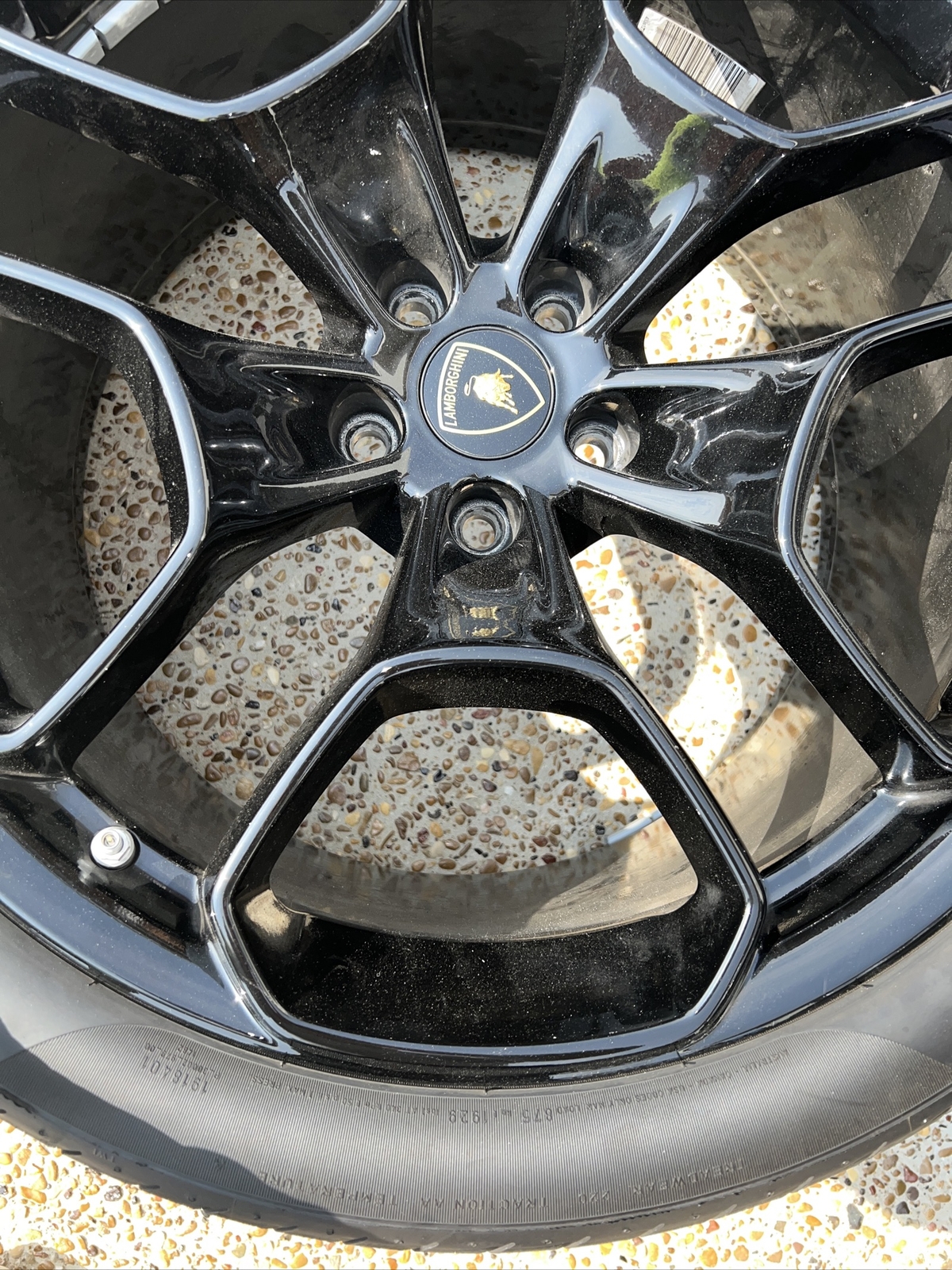 Factory Lamborghini Huracan Giano Wheel 20" Genuine OEM Rear Black 4T0601017A